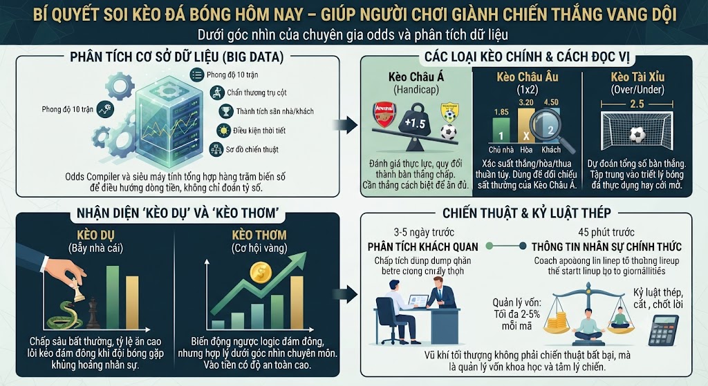 kèo đá bóng hôm nay
